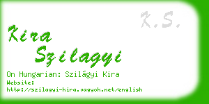 kira szilagyi business card